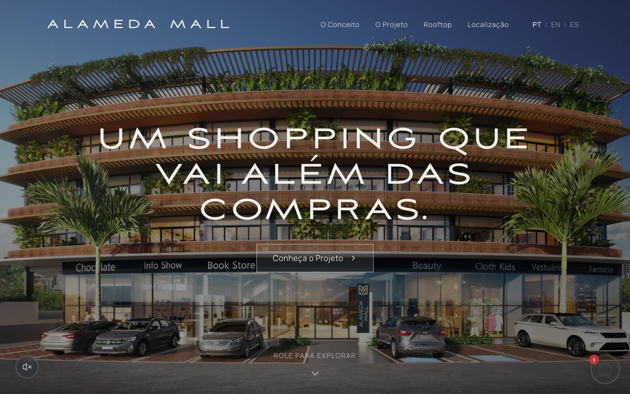 Página inicial de Alameda Mall