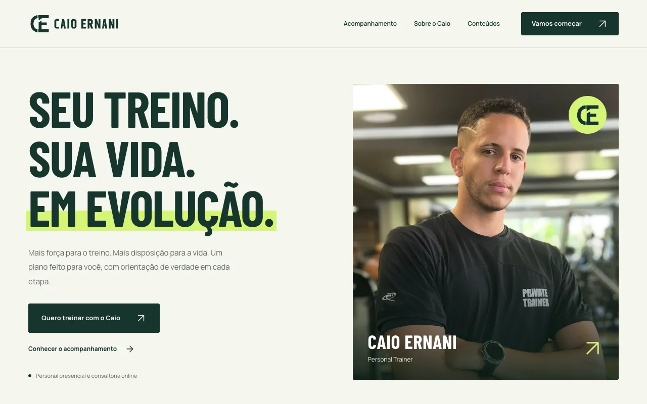 Página inicial de Caio Ernani