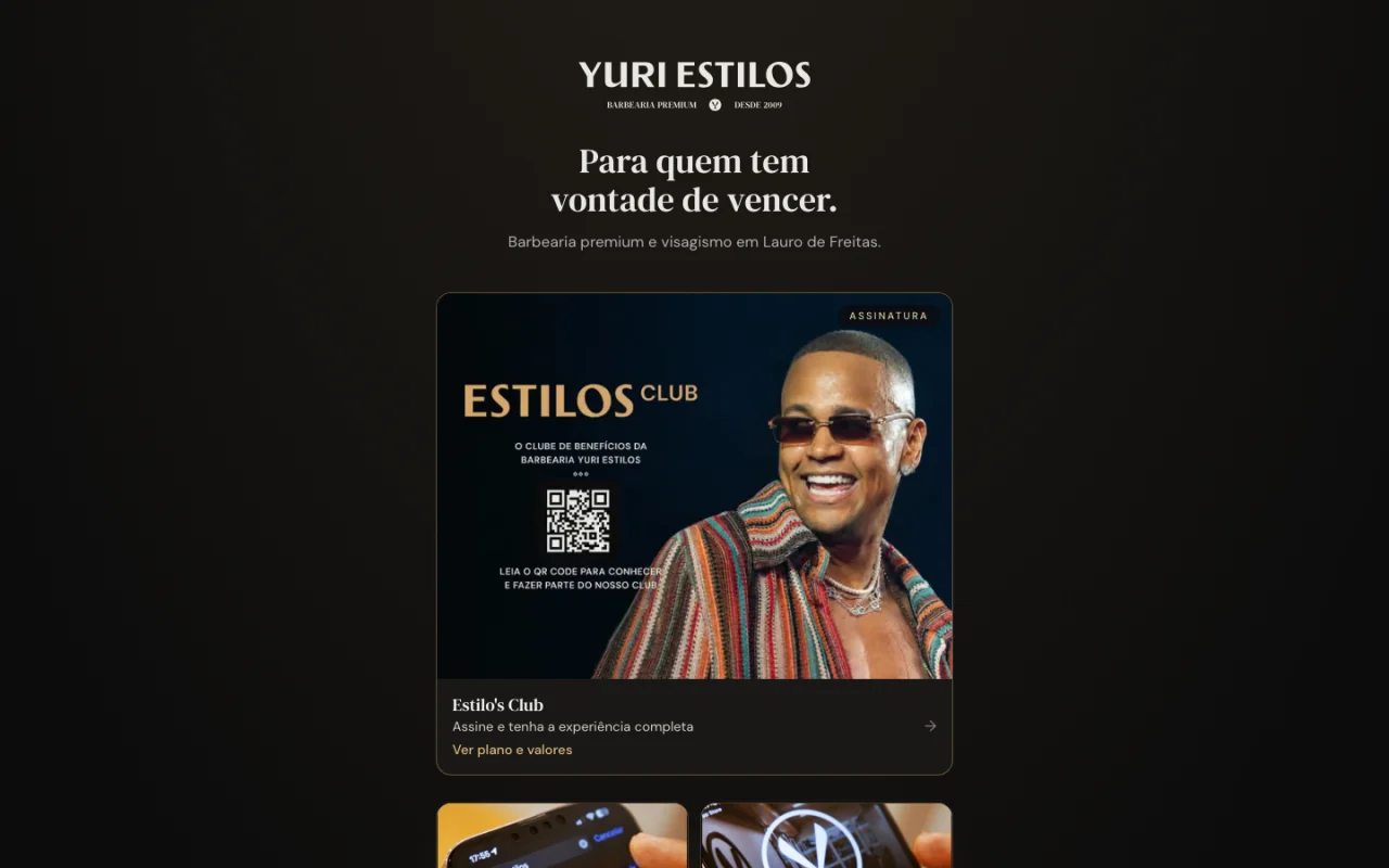 Página inicial de Yuri Estilos
